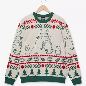 Studio Ghibli My Neighbor Totoro Forest Spirits Holiday Sweater BoxLunch Child’s